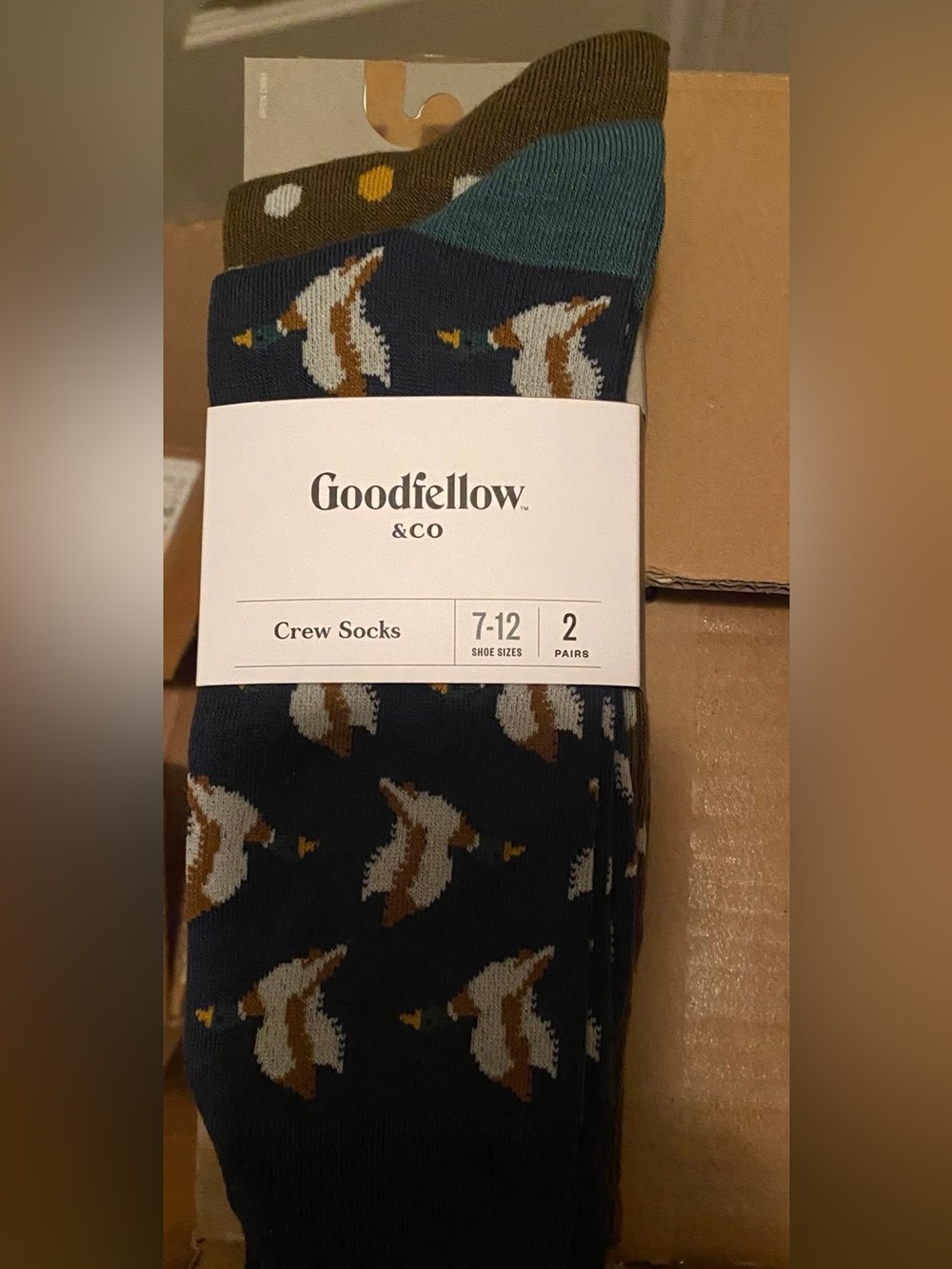Goodfellow & Co Navy Crew Socks with Duck Motif